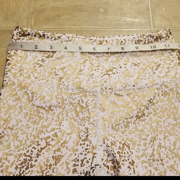 ZYIA White/Gold Leggings 7/8" Length - Picture 5 of 5